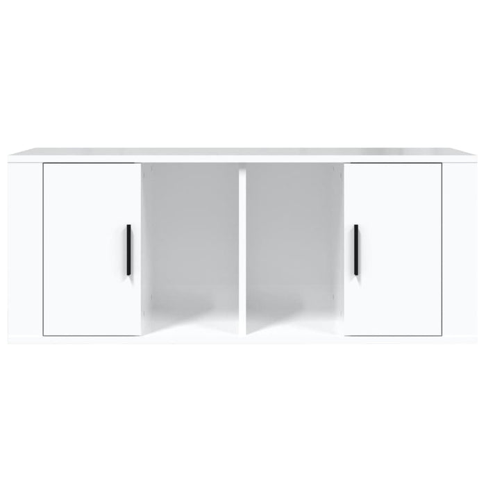 TV-Schrank Hochglanz-Weiß 100x35x40 cm Holzwerkstoff