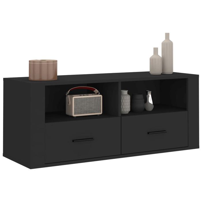 TV-Schrank Schwarz 100x35x40 cm Holzwerkstoff