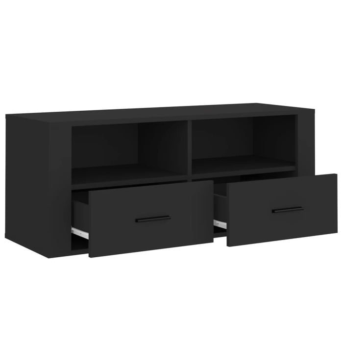 TV-Schrank Schwarz 100x35x40 cm Holzwerkstoff