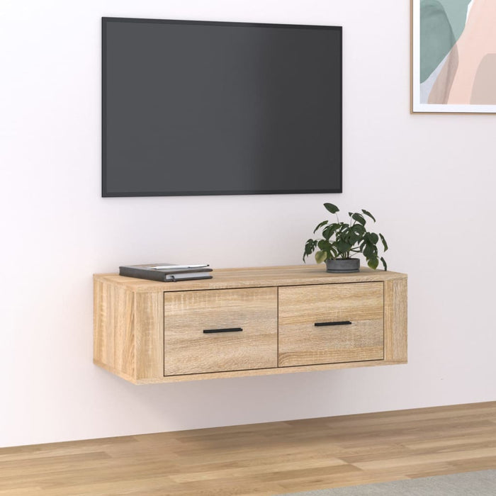 TV-Wandschrank Sonoma-Eiche 80x36x25 cm Holzwerkstoff