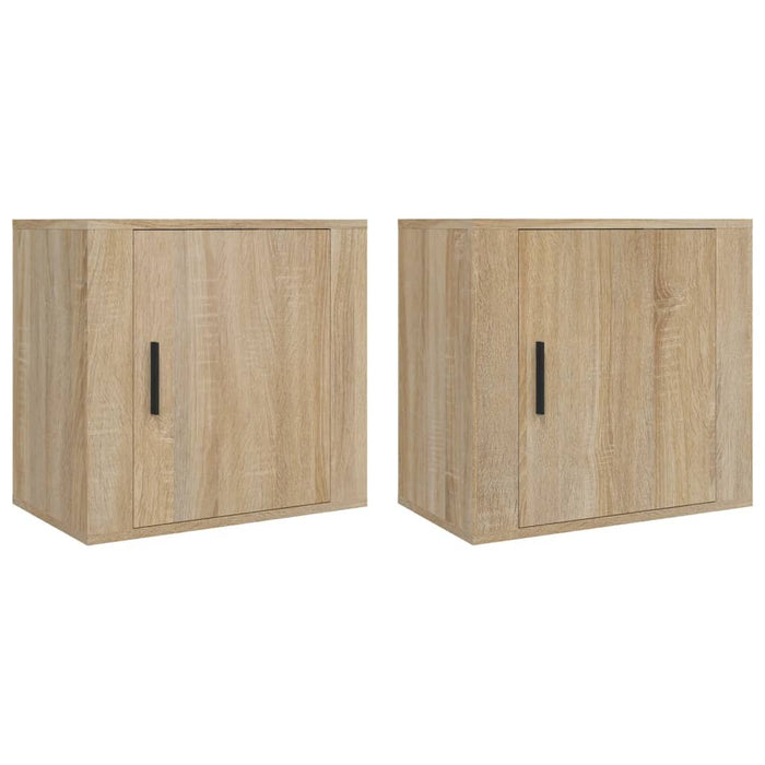 Wand-Nachttische 2 Stk. Sonoma-Eiche 50x30x47 cm