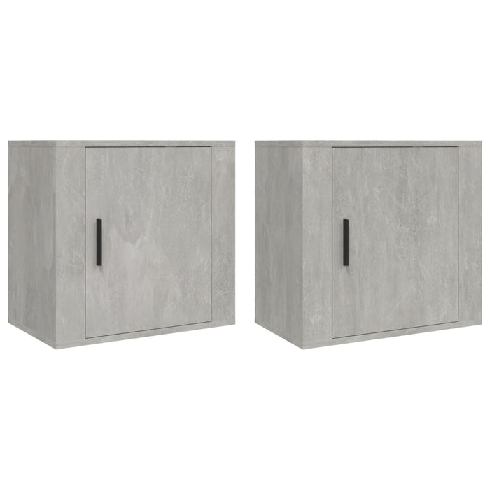 Wand-Nachttische 2 Stk. Betongrau 50x30x47 cm
