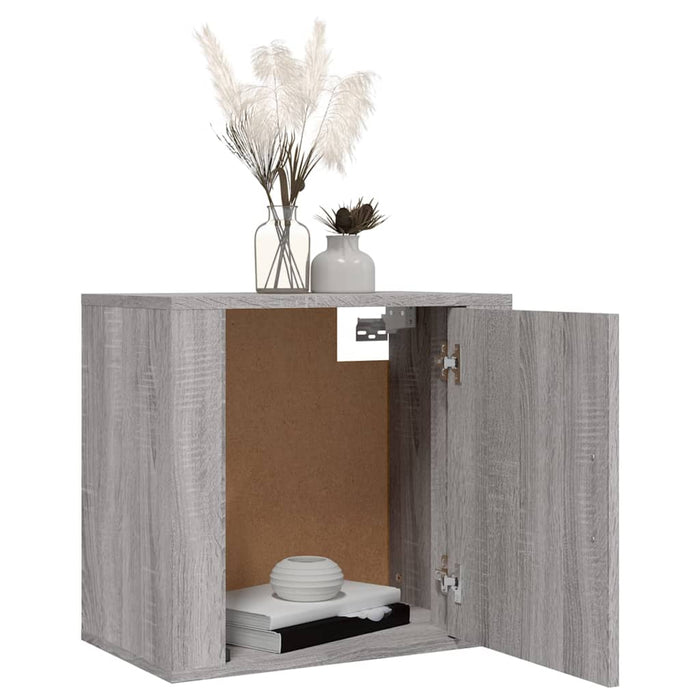 Wand-Nachttische 2 Stk. Grau Sonoma 50x30x47 cm