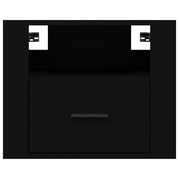 Wand-Nachttische 2 Stk. Schwarz 50x36x40 cm
