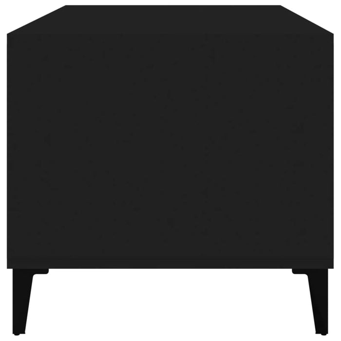 Coffee table black 90x49x45 cm made of wood