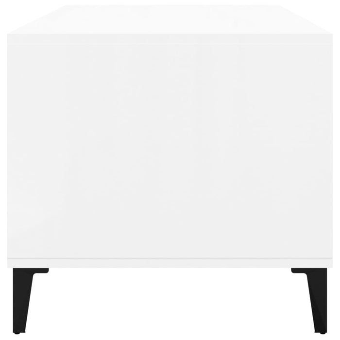 Couchtisch Hochglanz-Weiß 90x49x45 cm Holzwerkstoff