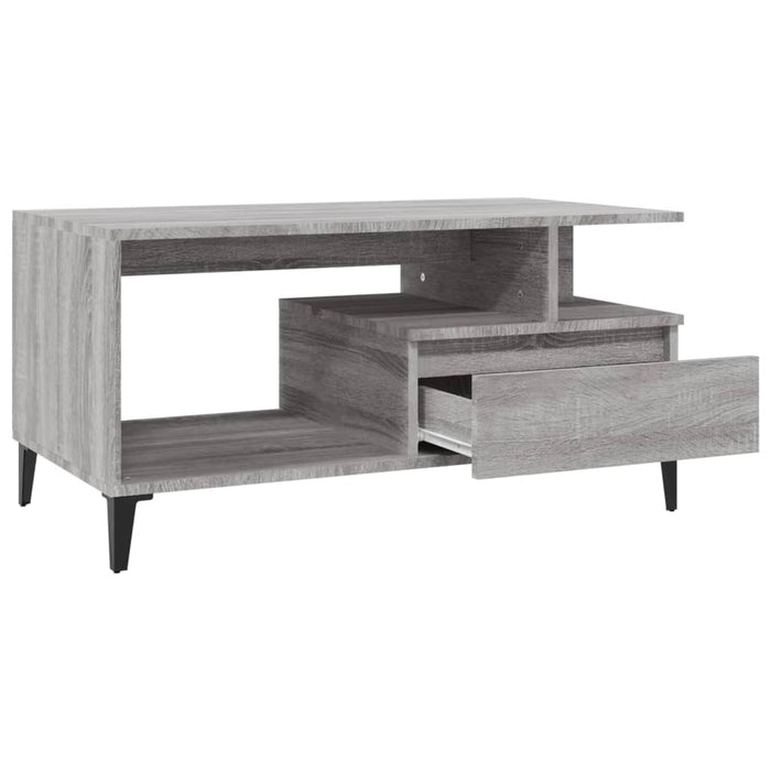 Couchtisch Grau Sonoma 90x49x45 cm Holzwerkstoff