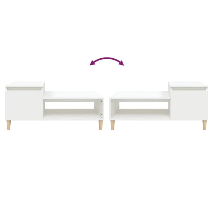 Couchtisch Weiß 100x50x45 cm Holzwerkstoff