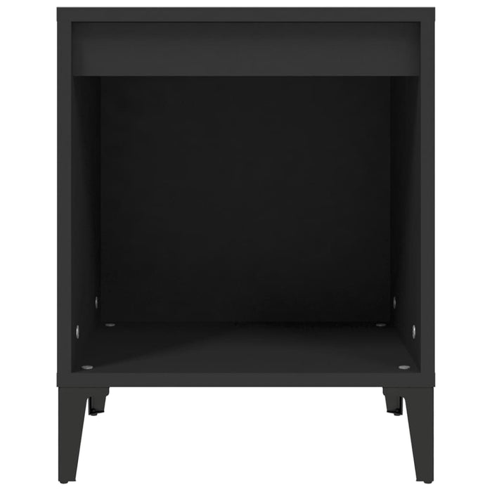 Nachttische 2 Stk. Schwarz 40x35x50 cm
