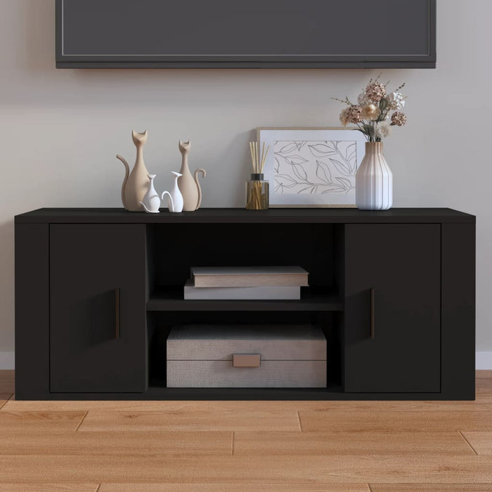 TV-Schrank Schwarz 100x35x40 cm Holzwerkstoff