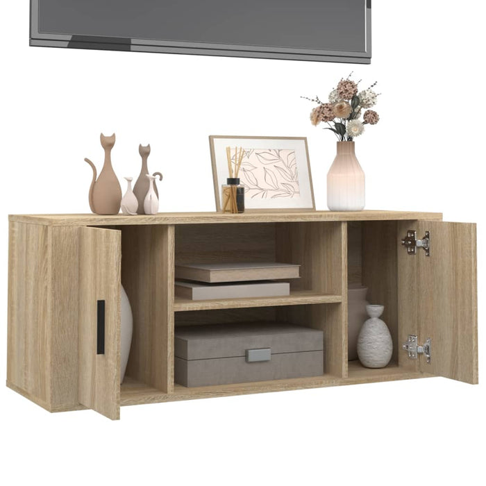 TV cabinet Sonoma oak 100x35x40 cm wood material