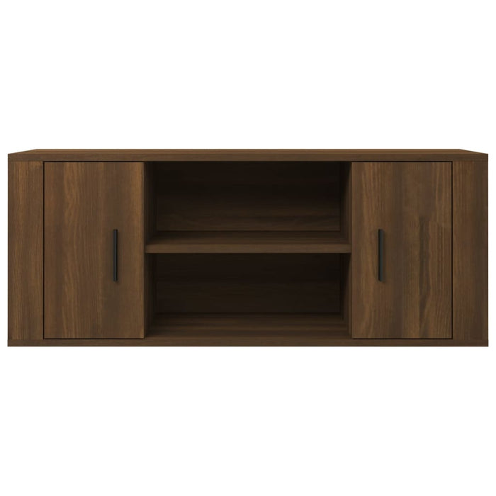 TV-Schrank Braun Eichen-Optik 100x35x40 cm Holzwerkstoff