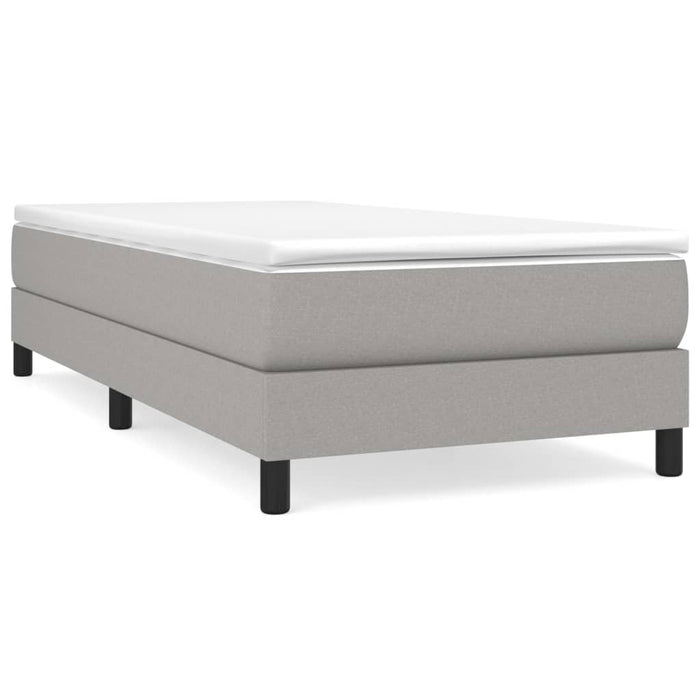 Boxspringbett Hellgrau 90x200 cm Stoff