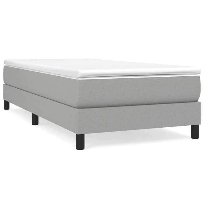Boxspringbett Hellgrau 100x200 cm Stoff