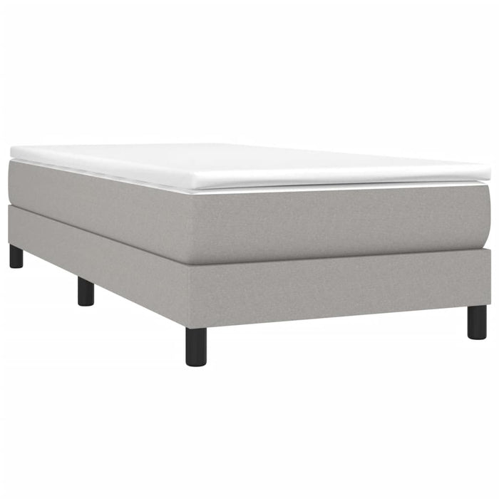 Boxspringbett Hellgrau 100x200 cm Stoff