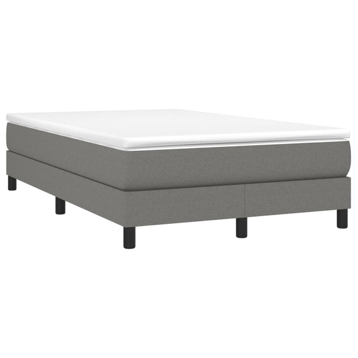 Boxspringbett Dunkelgrau 120x200 cm Stoff