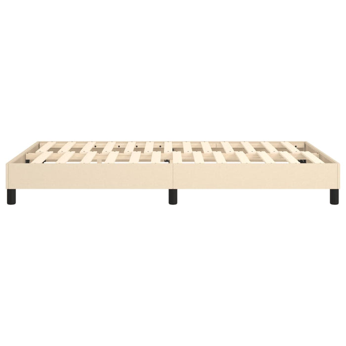 Boxspringbett Creme 120x200 cm Stoff