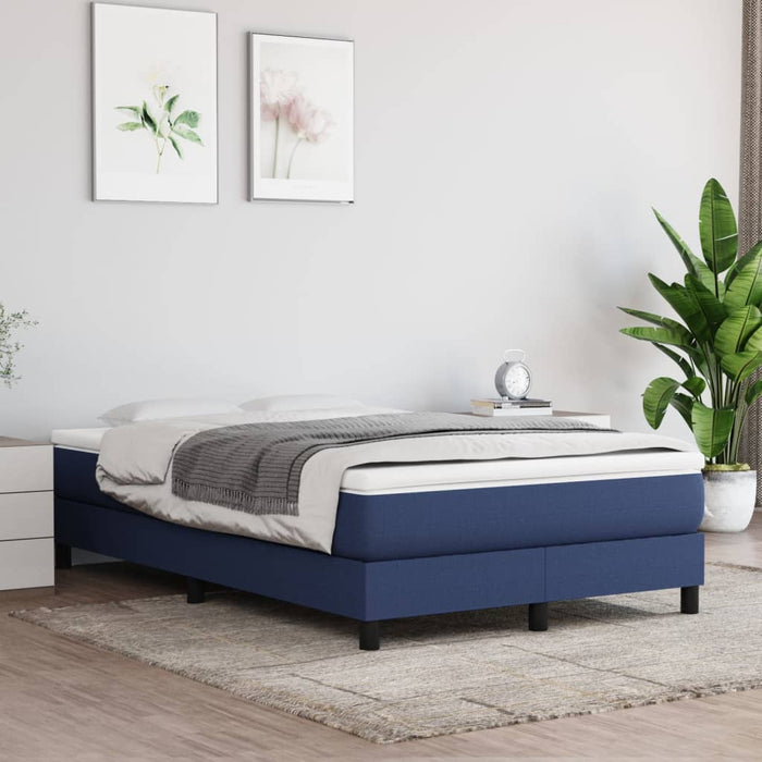 Boxspringbett Blau 120x200 cm Stoff
