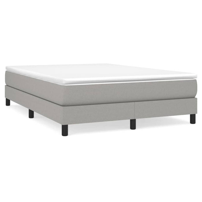 Boxspringbett Hellgrau 140x190 cm Stoff