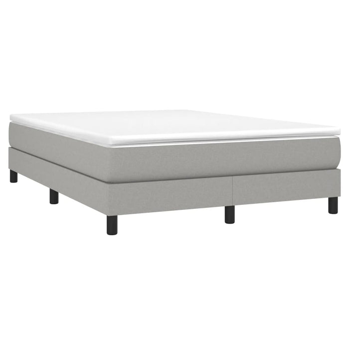 Boxspringbett Hellgrau 140x190 cm Stoff