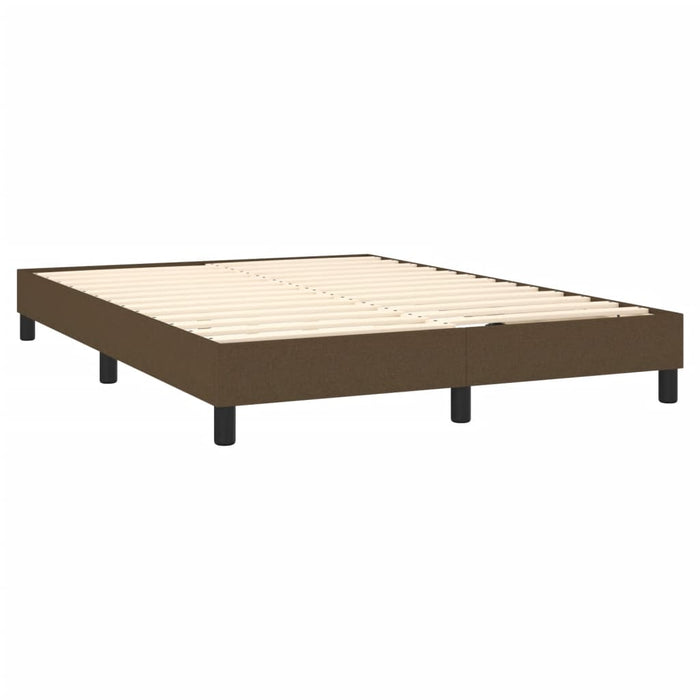 Boxspringbett Dunkelbraun 140x190 cm Stoff