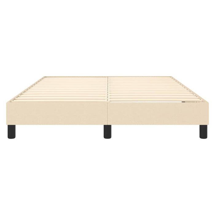 Boxspringbett Creme 140x190 cm Stoff