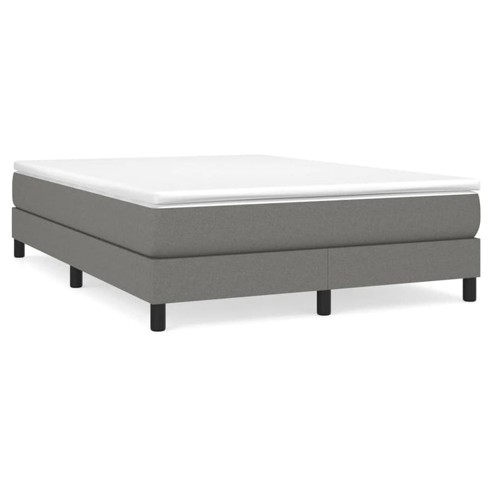 Boxspringbett Dunkelgrau 140x200 cm Stoff