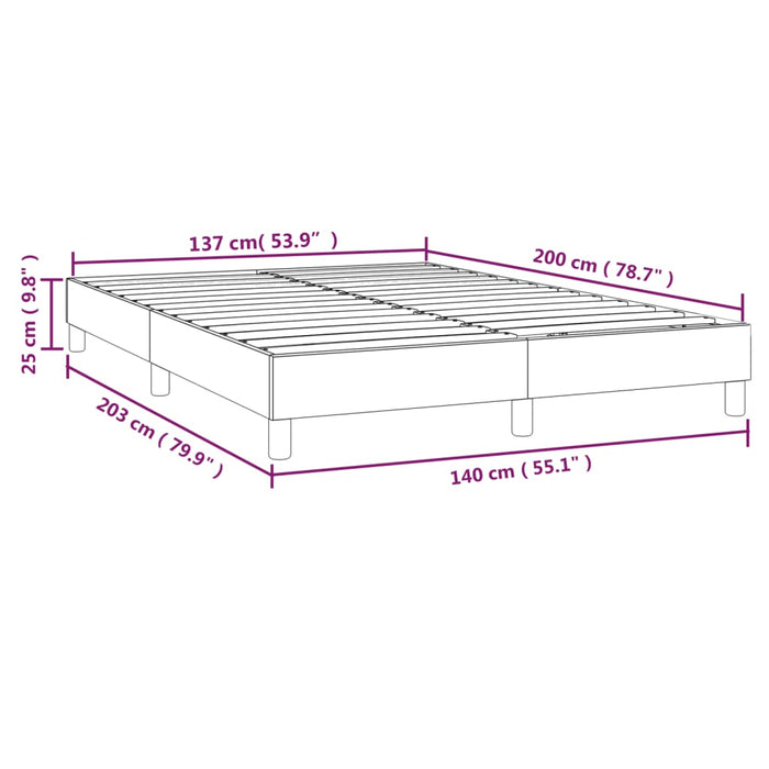 Boxspringbett Dunkelgrau 140x200 cm Stoff