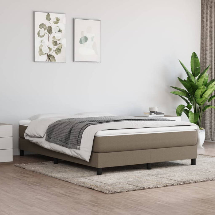 Boxspringbett Taupe 140x200 cm Stoff