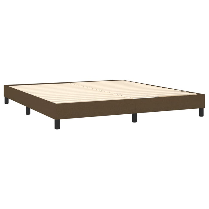 Boxspringbett Dunkelbraun 160x200 cm Stoff