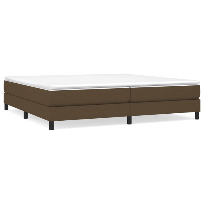 Boxspringbett Dunkelbraun 200x200 cm Stoff