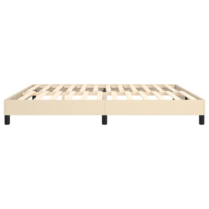 Boxspringbett Creme 200x200 cm Stoff