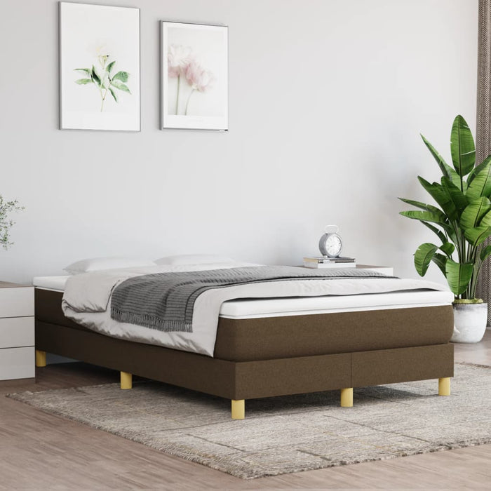 Boxspringbett Dunkelbraun 120x200 cm Stoff