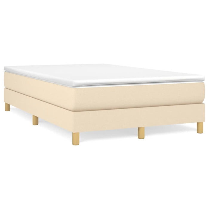 Boxspringbett Creme 120x200 cm Stoff