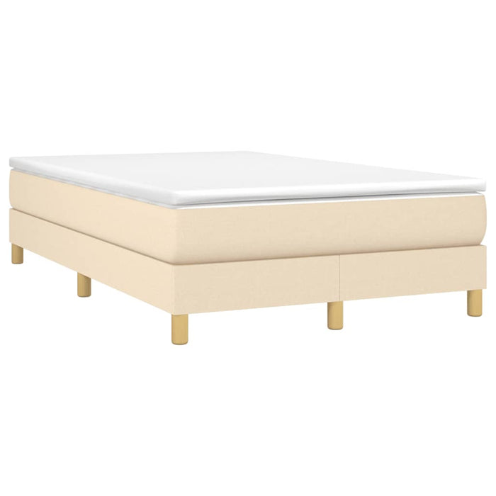 Boxspringbett Creme 120x200 cm Stoff