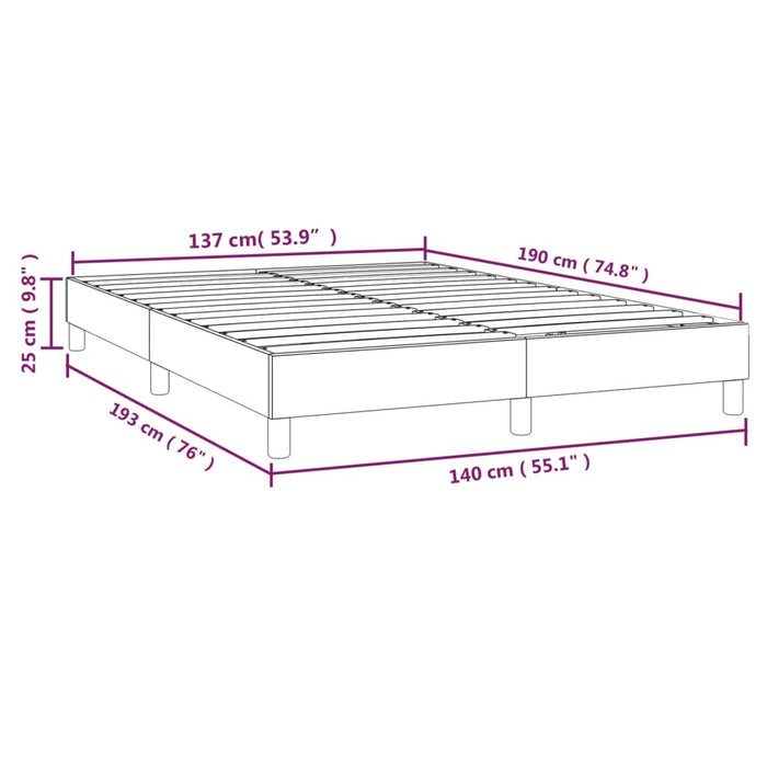 Boxspringbett Dunkelbraun 140x190 cm Stoff
