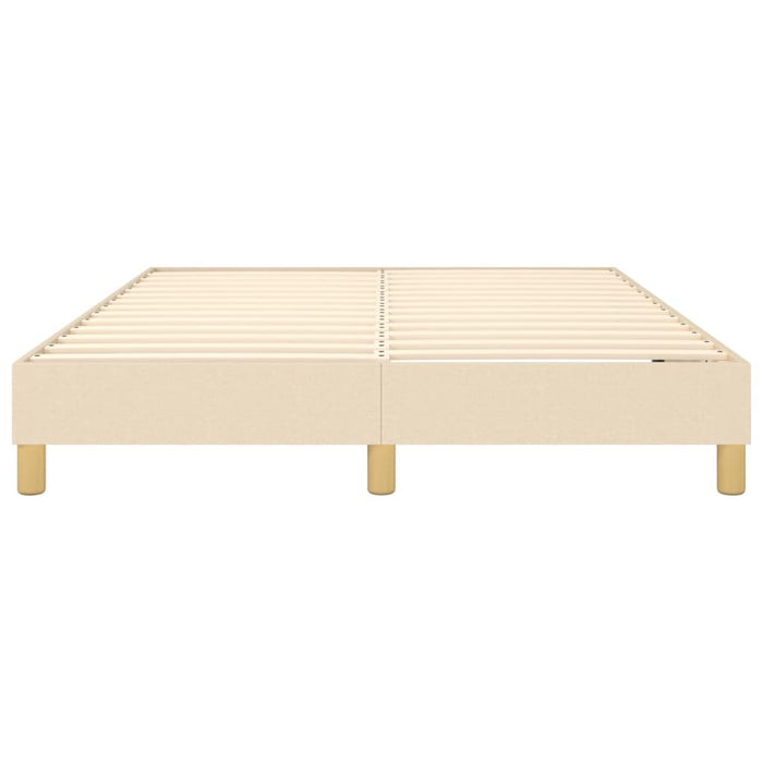 Boxspringbett Creme 140x190 cm Stoff