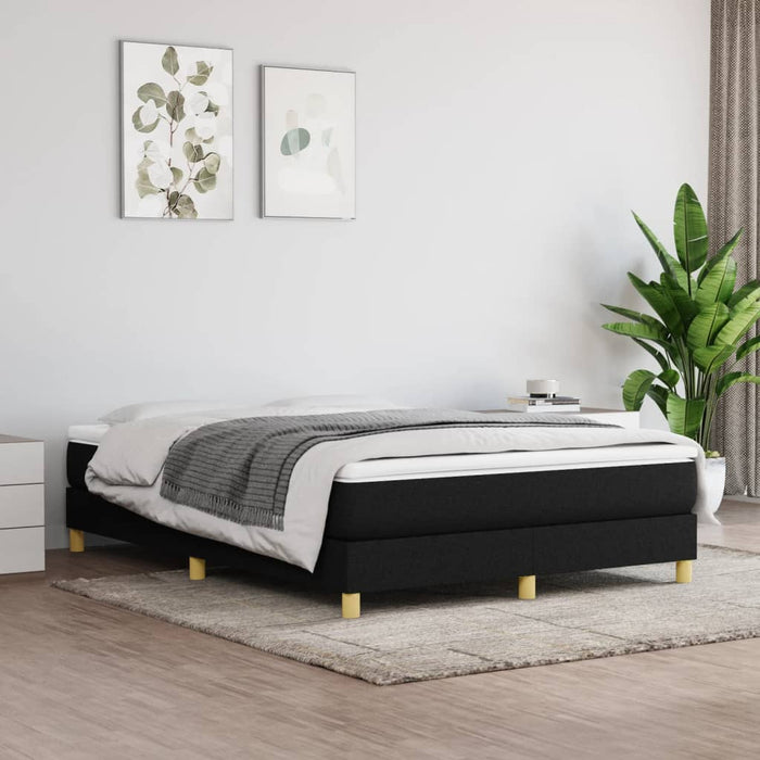 Boxspringbett Schwarz 140x200 cm Stoff