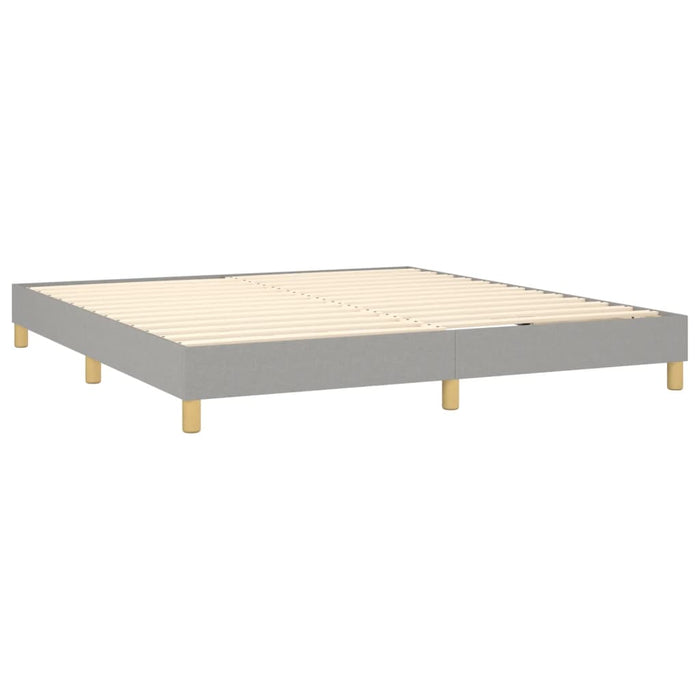 Boxspringbett Hellgrau 160x200 cm Stoff
