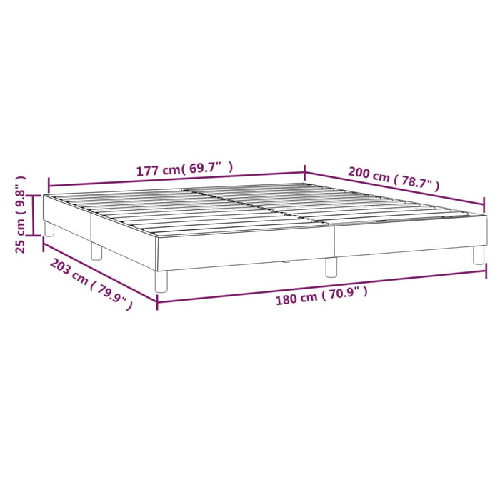 Boxspringbett Dunkelgrau 180x200 cm Stoff