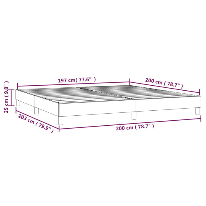 Boxspringbett Schwarz 200x200 cm Stoff