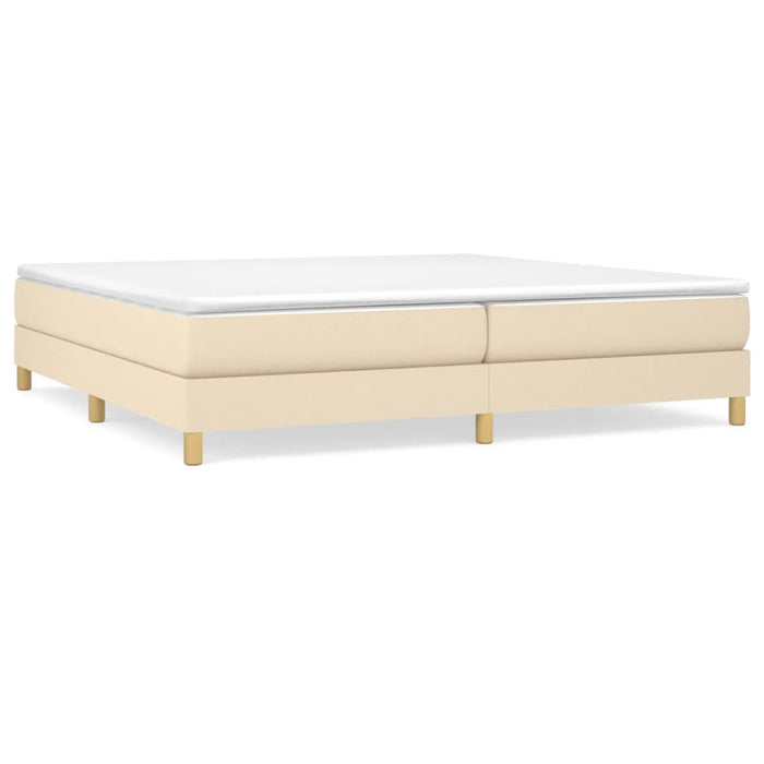 Boxspringbett Creme 200x200 cm Stoff