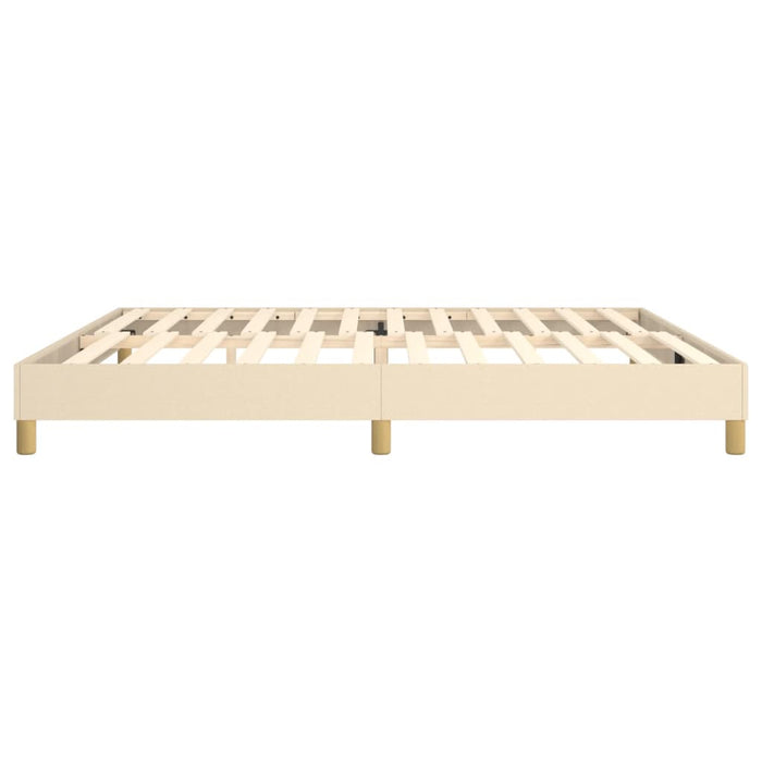 Boxspringbett Creme 200x200 cm Stoff