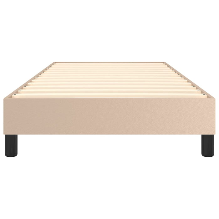 Boxspringbett Cappuccino-Braun 90x190 cm Kunstleder