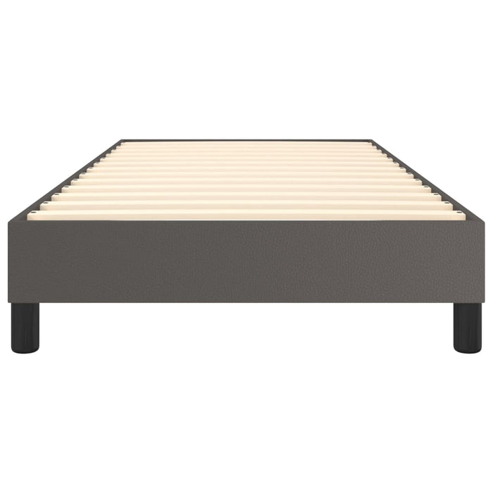 Boxspringbett Grau 90x200 cm Kunstleder