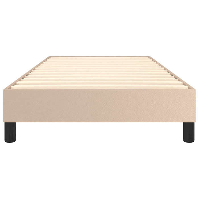 Boxspringbett Cappuccino-Braun 90x200 cm Kunstleder