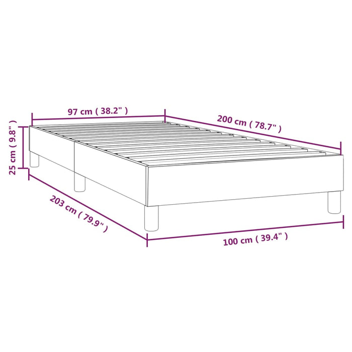 Boxspringbett Weiß 100x200 cm Kunstleder
