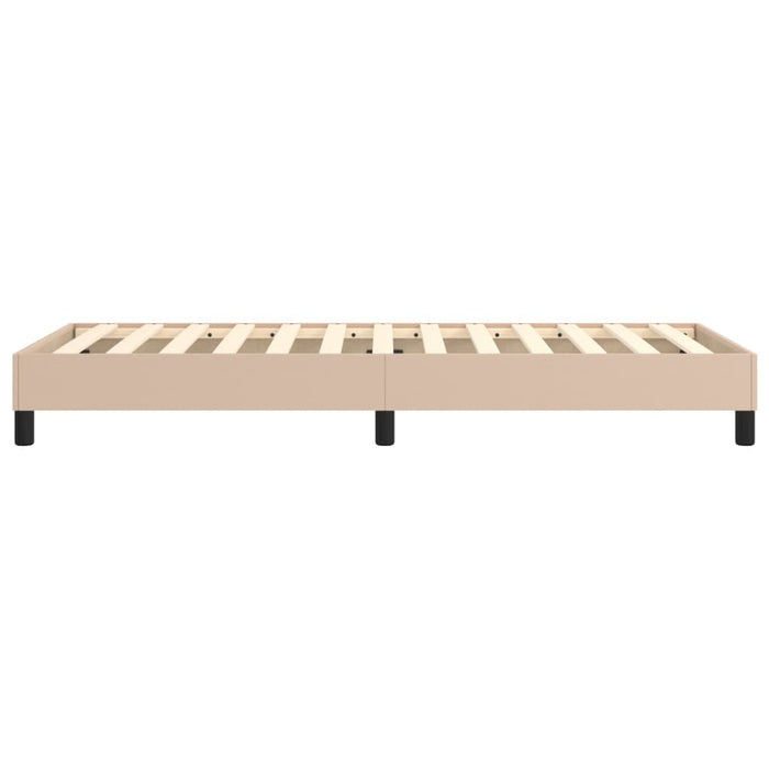 Boxspringbett Cappuccino-Braun 100x200 cm Kunstleder