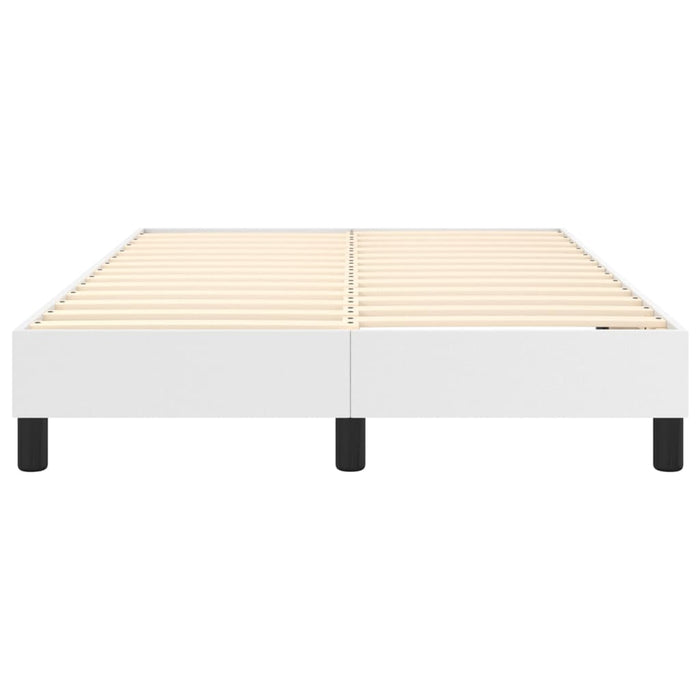 Boxspringbett Weiß 120x200 cm Kunstleder