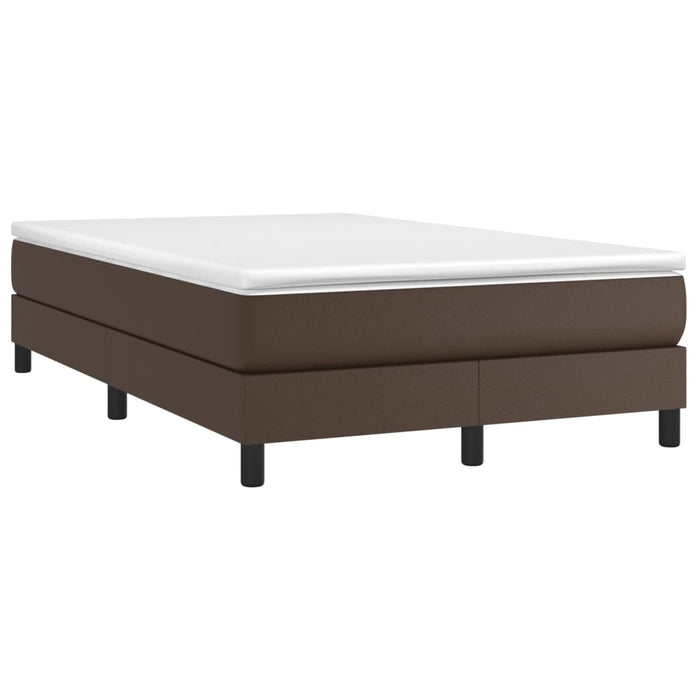 Boxspringbett Braun 120x200 cm Kunstleder